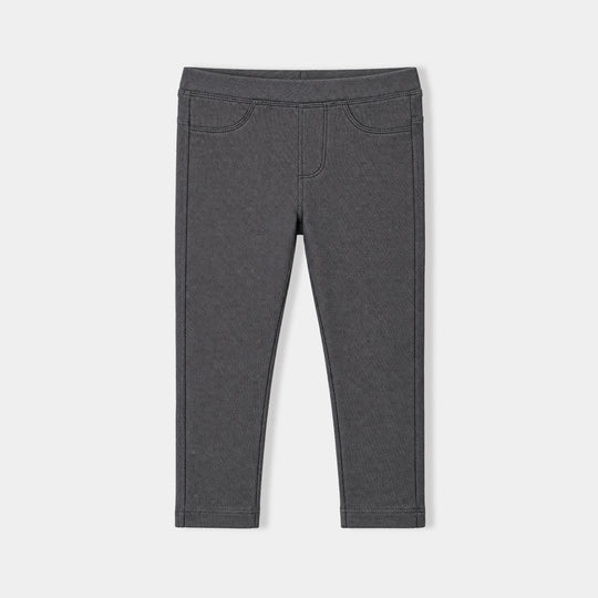 Infant Girls Cotton Jersey Tights Basic Charcoal