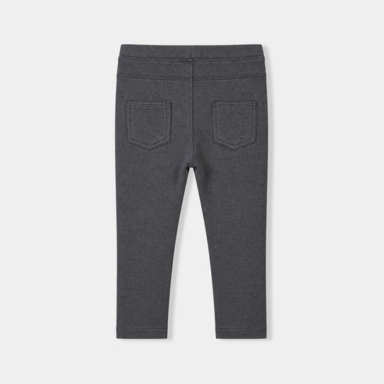 Infant Girls Cotton Jersey Tights Basic Charcoal