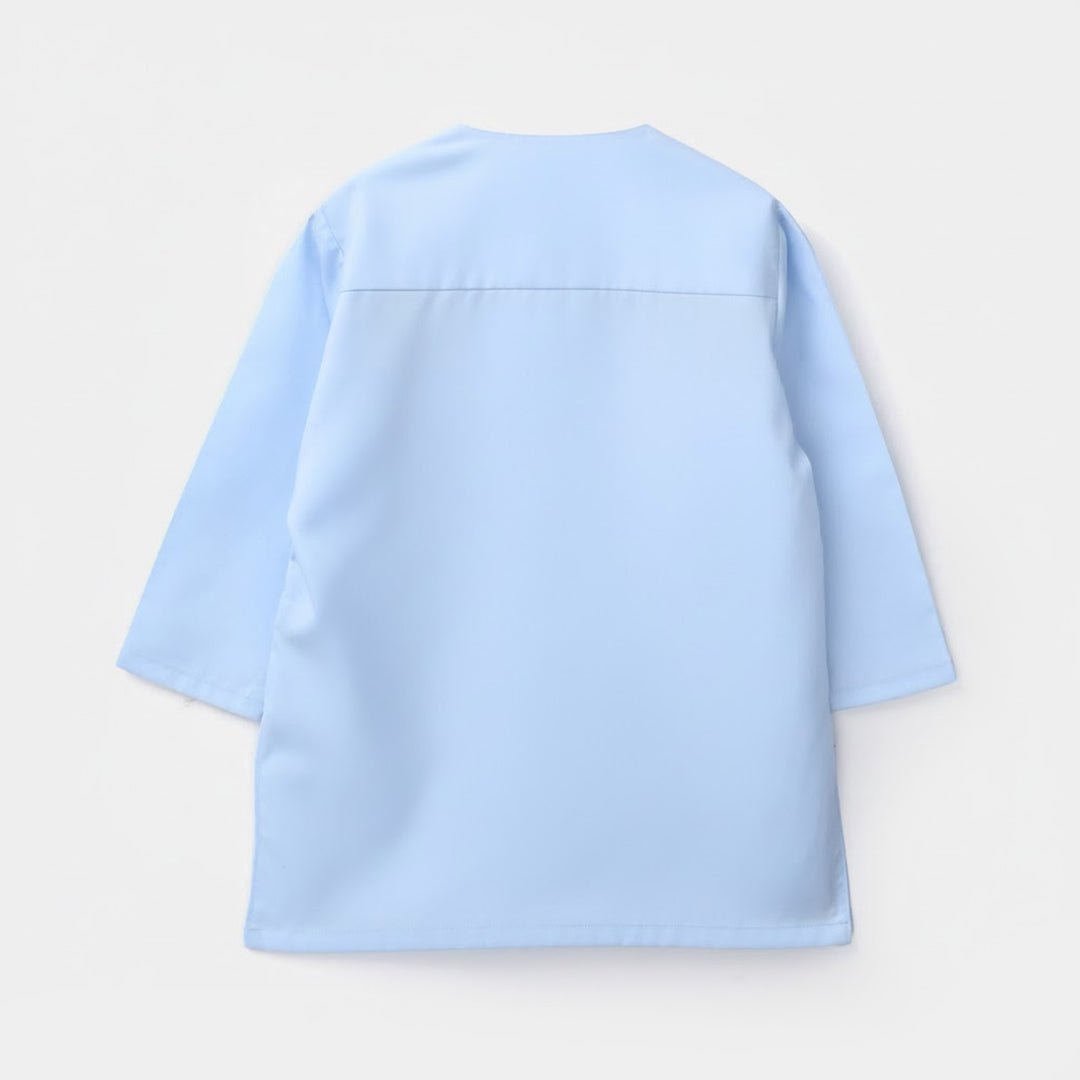 Infant Boys Poly Viscose Kurta Pajama - Light Blue