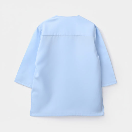 Infant Boys Poly Viscose Kurta Pajama - Light Blue