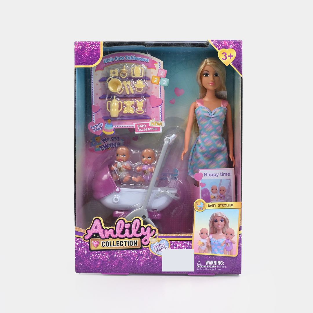 11.5" Lovely Fashion Doll with Accessories Set