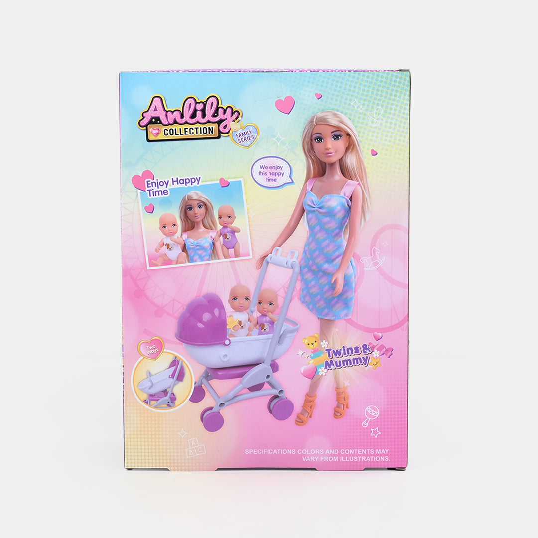 11.5" Lovely Fashion Doll with Accessories Set