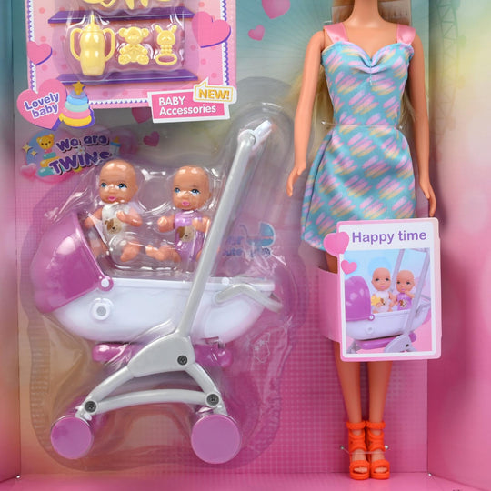 11.5" Lovely Fashion Doll with Accessories Set