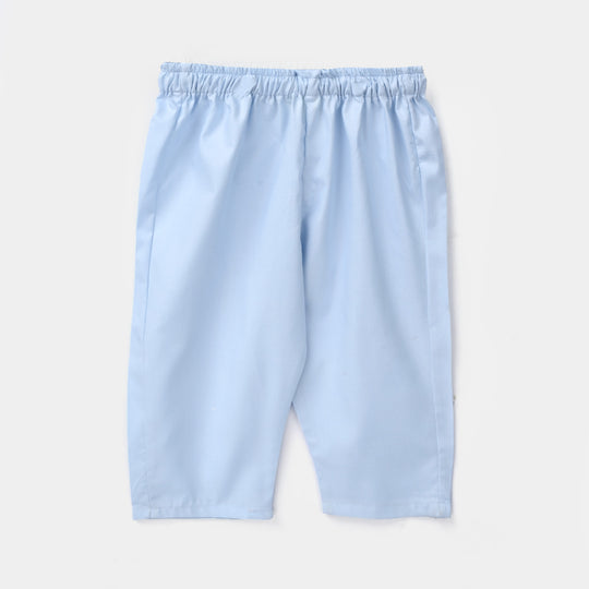 Infant Boys Poly Viscose Kurta Pajama - Light Blue