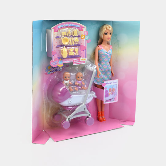 11.5" Lovely Fashion Doll with Accessories Set