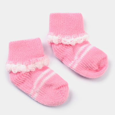 Baby Woolen Socks | Pink