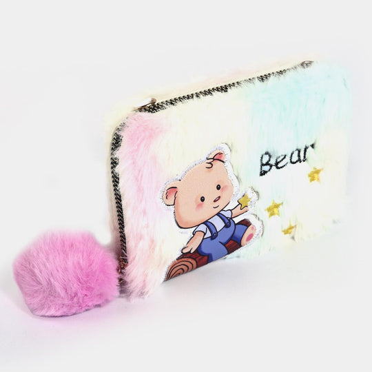 Girls Fur Fashion Hand Bag/Wallet