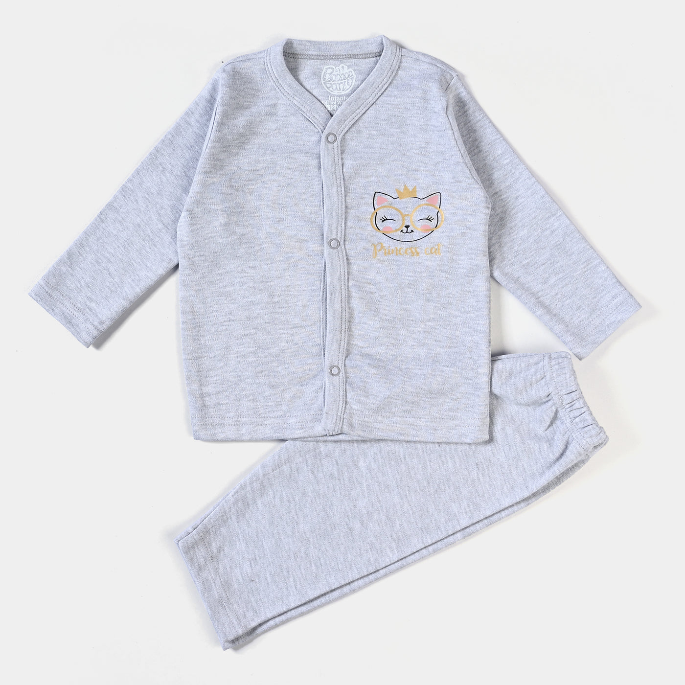 Infant Unisex Night Suit Cat Series-Grey