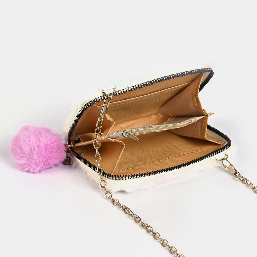 Girls Fur Fashion Hand Bag/Wallet