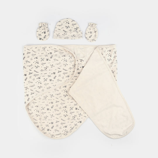 Infant Big Swaddle with Cap & Mittens