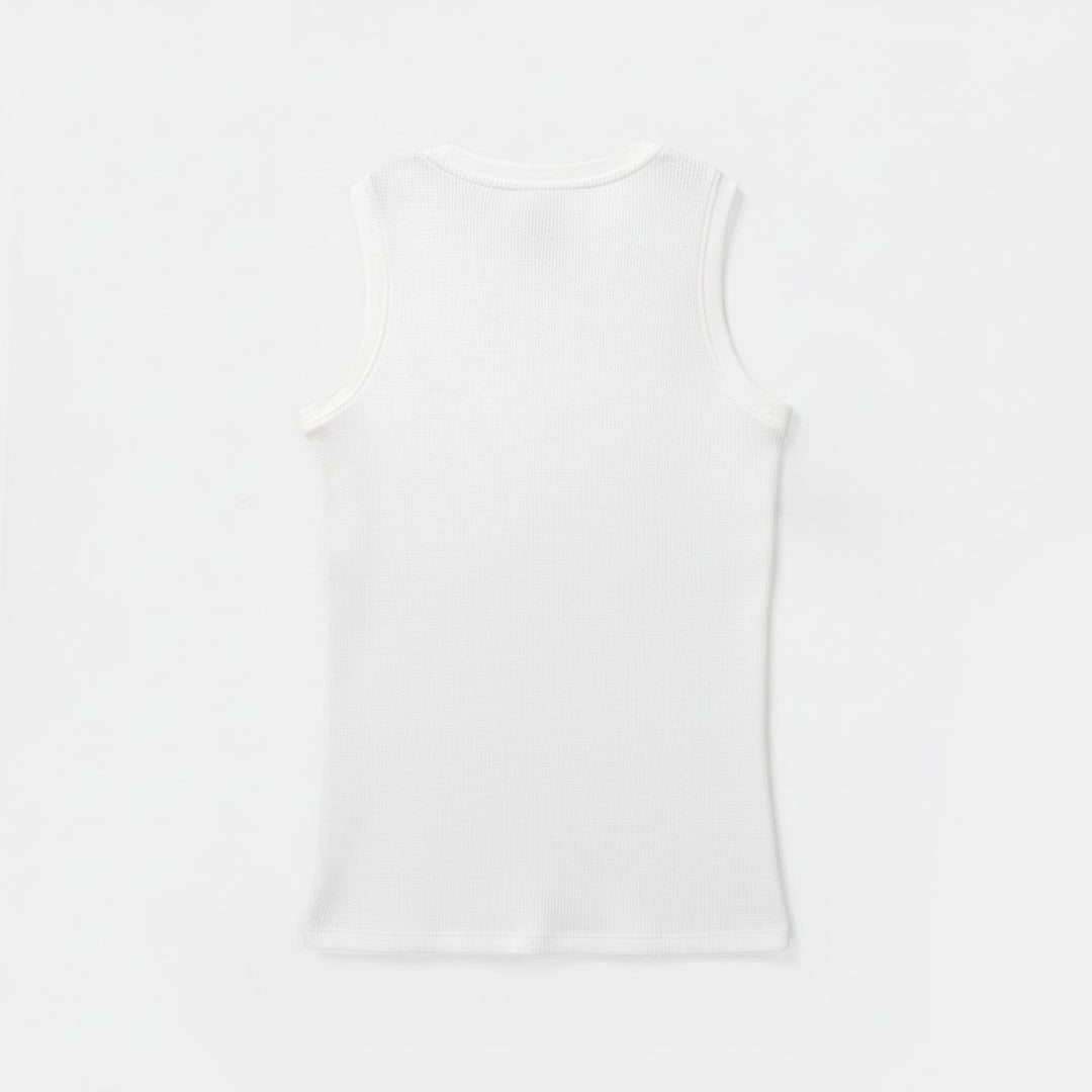 Boys Thermal Sando Waves - Off White