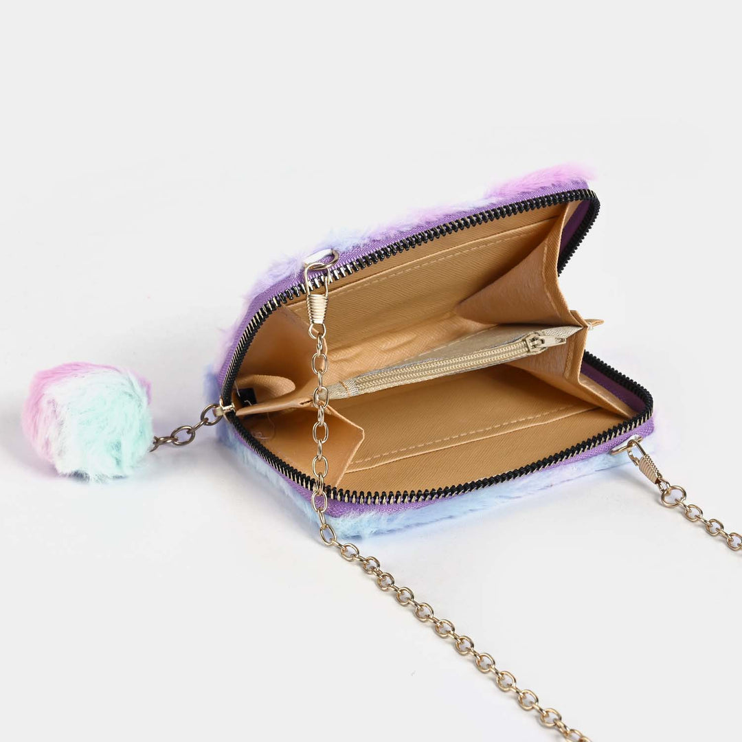Girls Fur Fashion Hand Bag/Wallet
