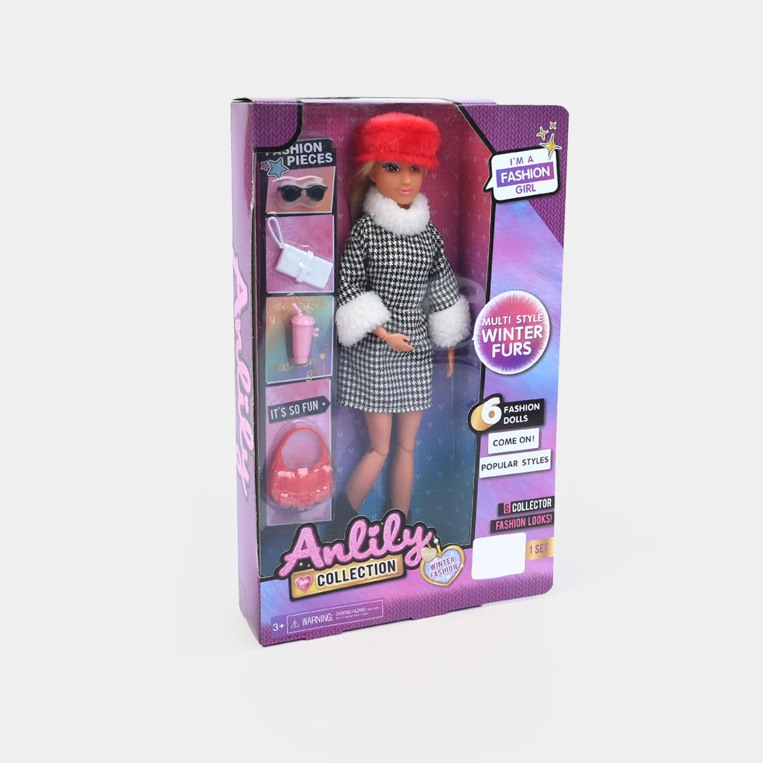 11.5" Lovely Fashion Doll with Accessories Set