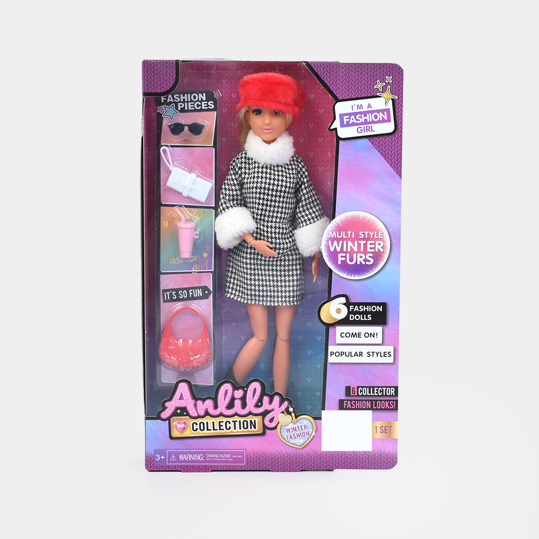 11.5" Lovely Fashion Doll with Accessories Set