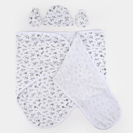Infant Big Swaddle with Cap & Mittens