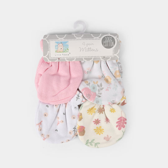 Cotton Mittens Set 4 Pair