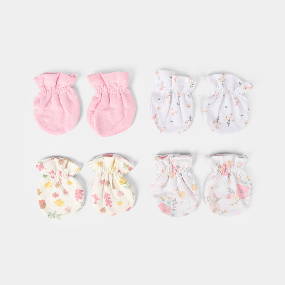 Cotton Mittens Set 4 Pair