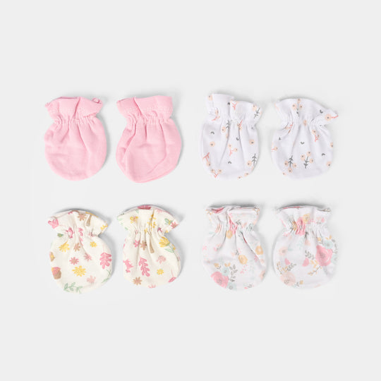 Cotton Mittens Set 4 Pair