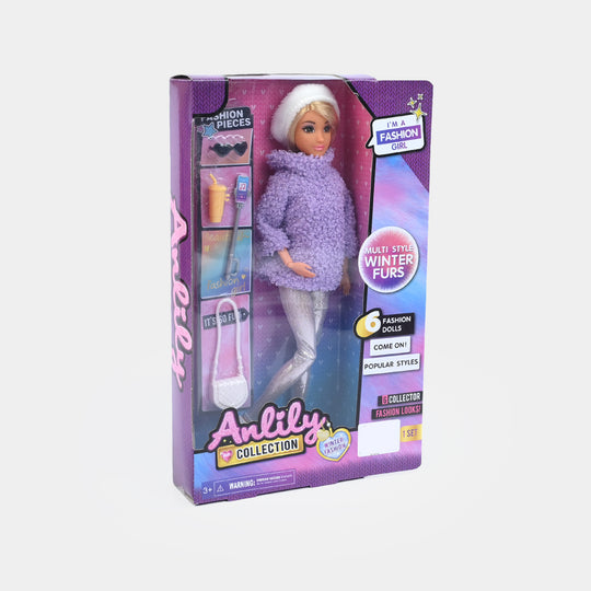 11.5" Lovely Fashion Doll with Accessories Set