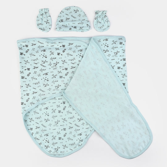 Infant Big Swaddle with Cap & Mittens