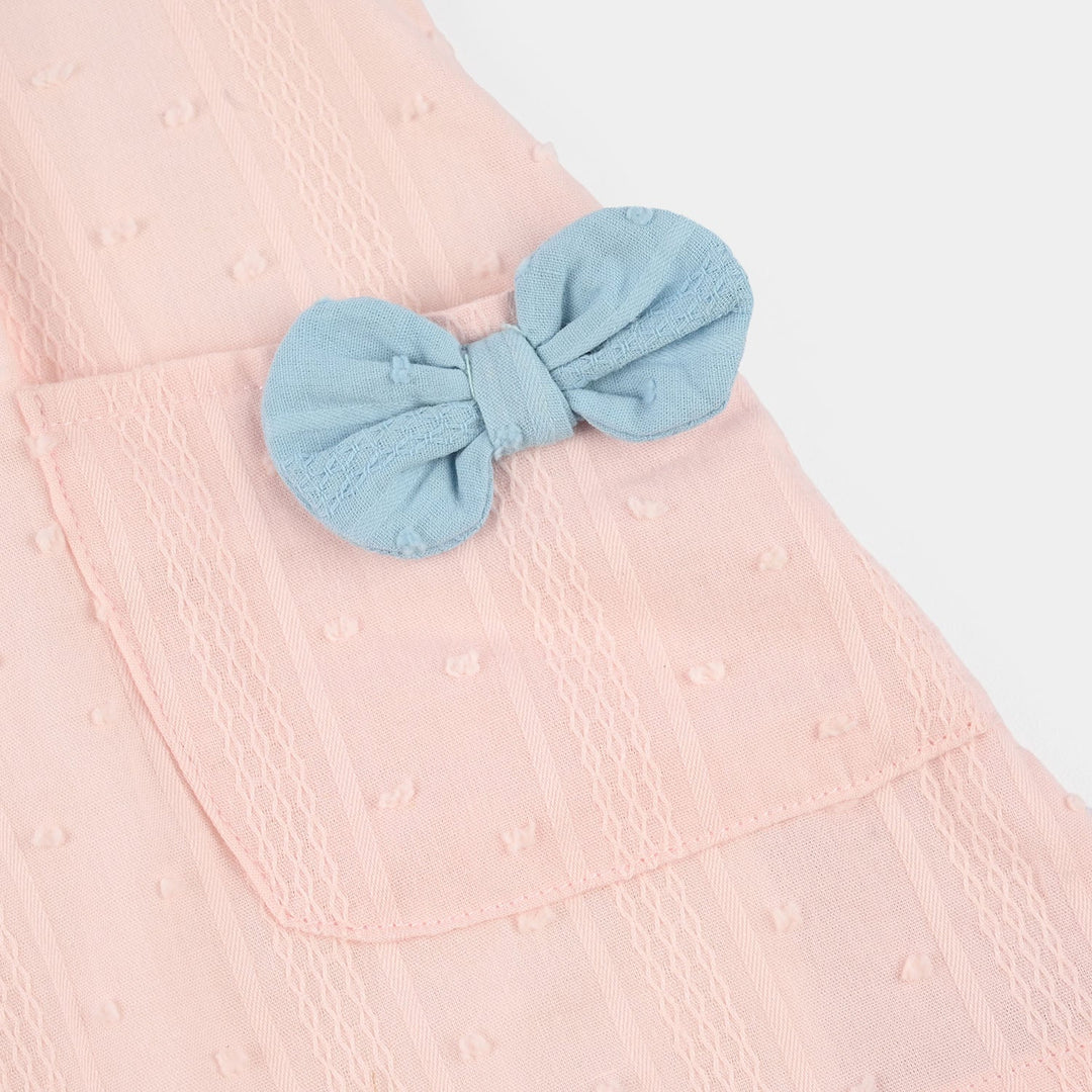 Infant Girls Jersey/Terry Romper - Pink