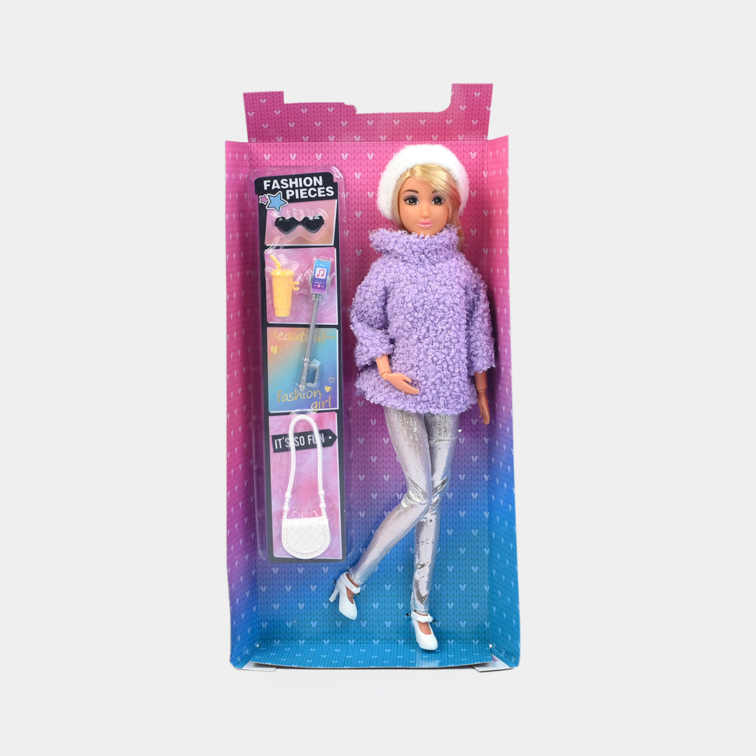 11.5" Lovely Fashion Doll with Accessories Set