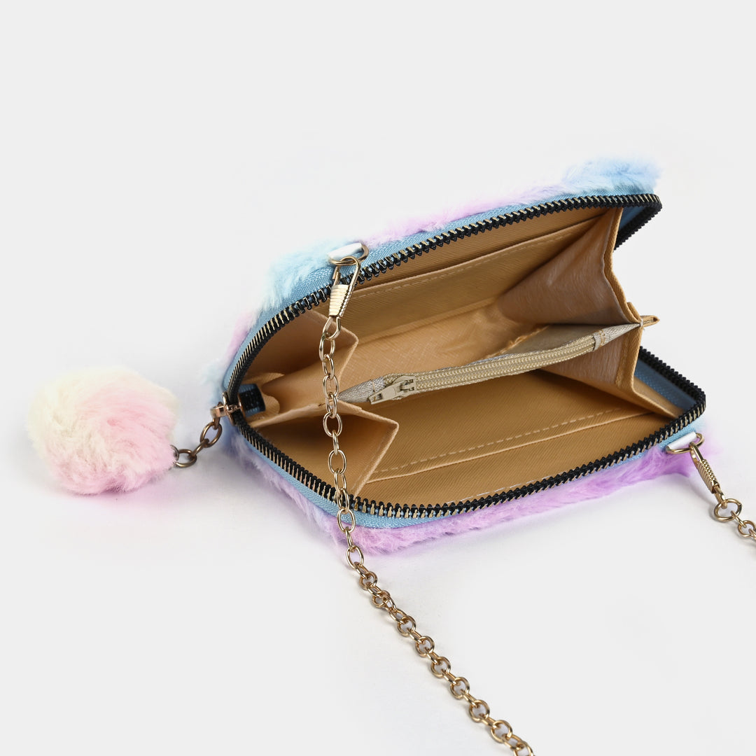 Girls Fur Fashion Hand Bag/Wallet