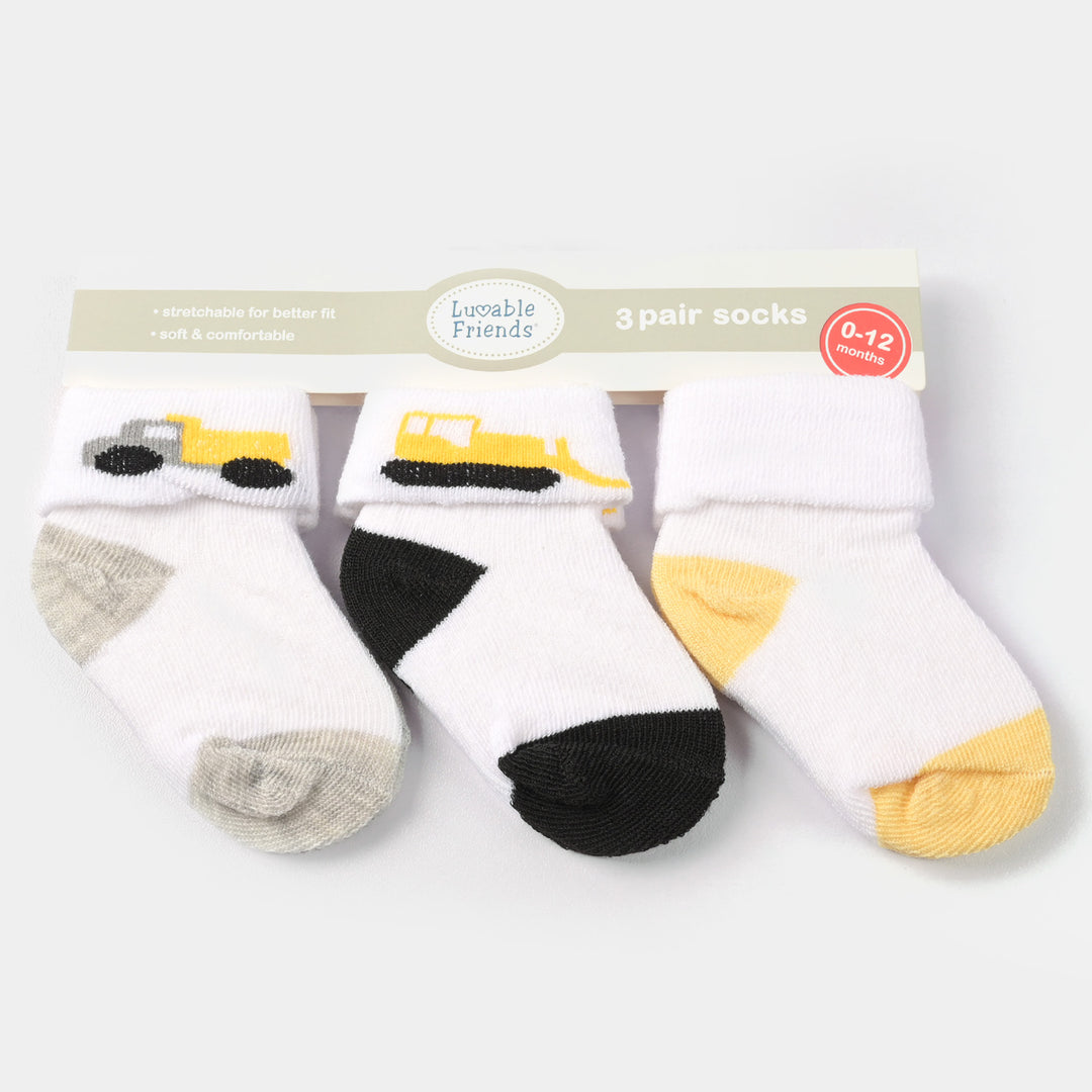 INFANT BABY 3 PAIR SOCKS | 0-12M