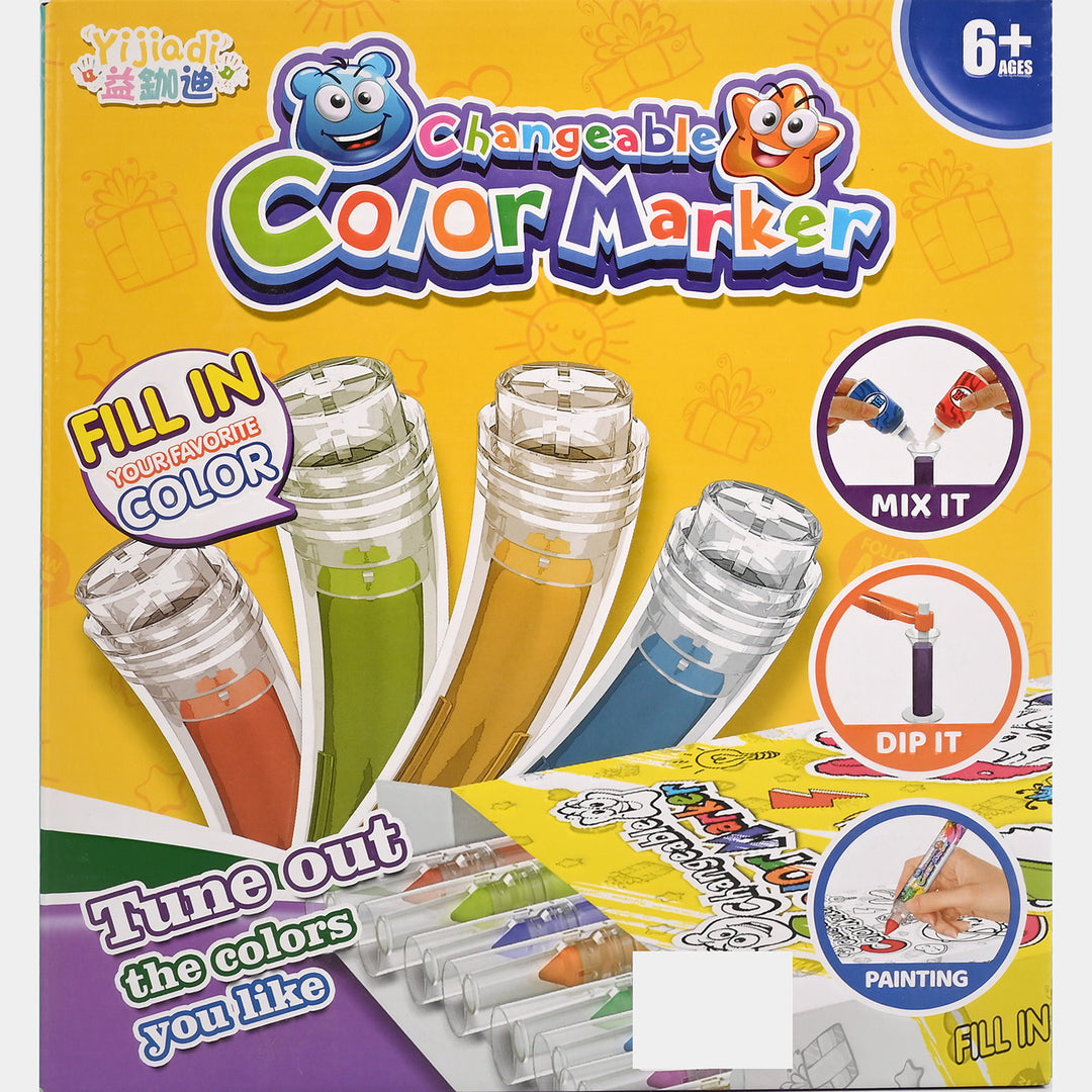 Fill-in Changeable Color Marker Set