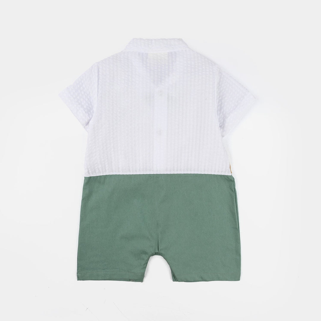 Infant Boys Jersey/Terry Romper 297-020 -BEIGE