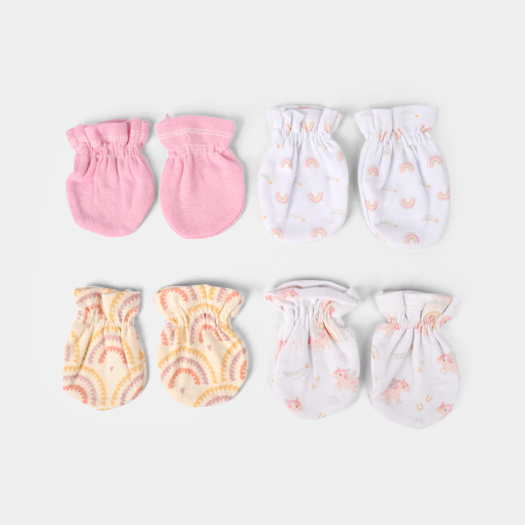 Cotton Mittens Set 4 Pair