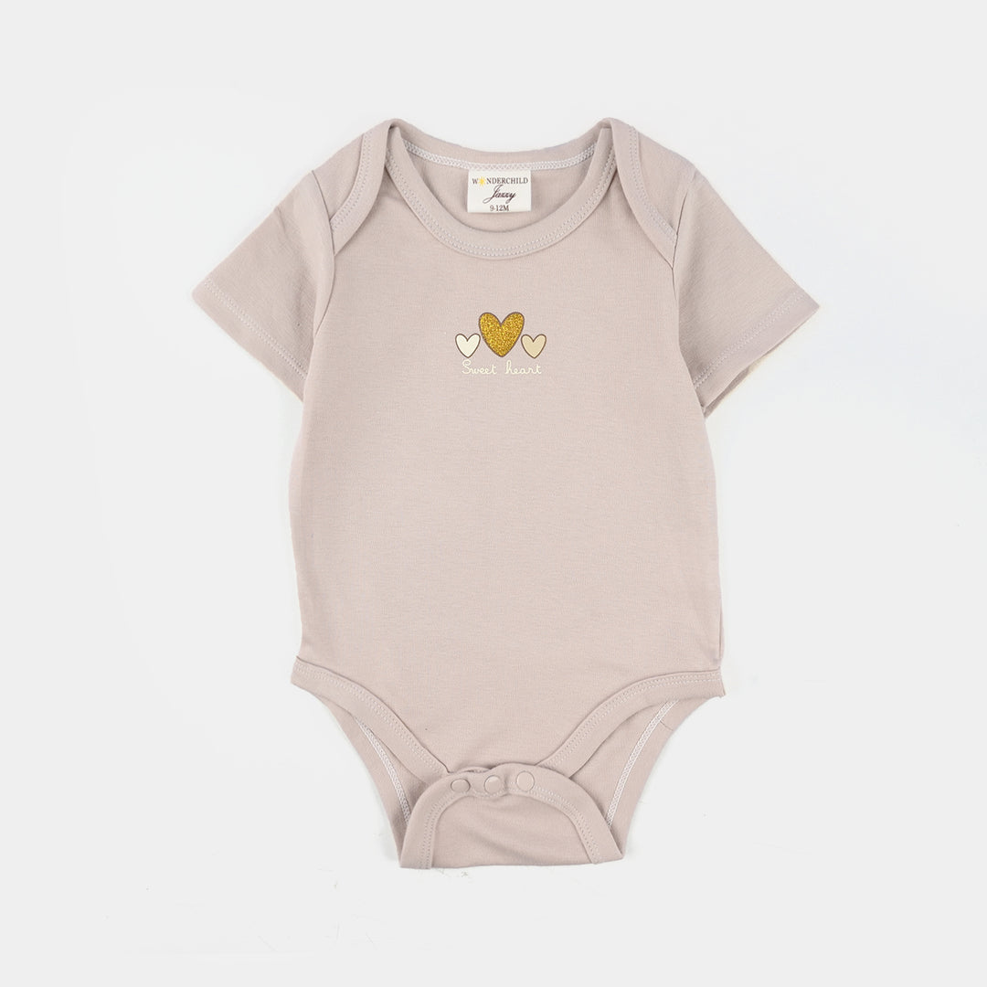 Infant Girls Jersey/Terry 3Pc Suit - Grey