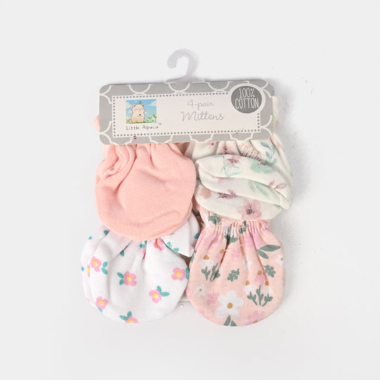 Cotton Mittens Set 4 Pair