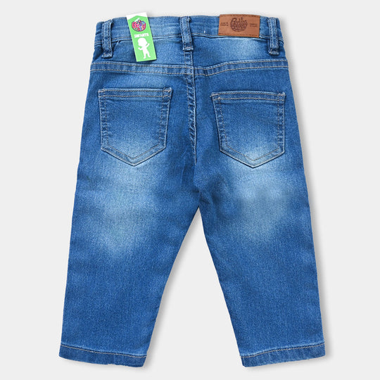 Infant Boys Denim Stretch Pant Splatters-LIGHT BLUE