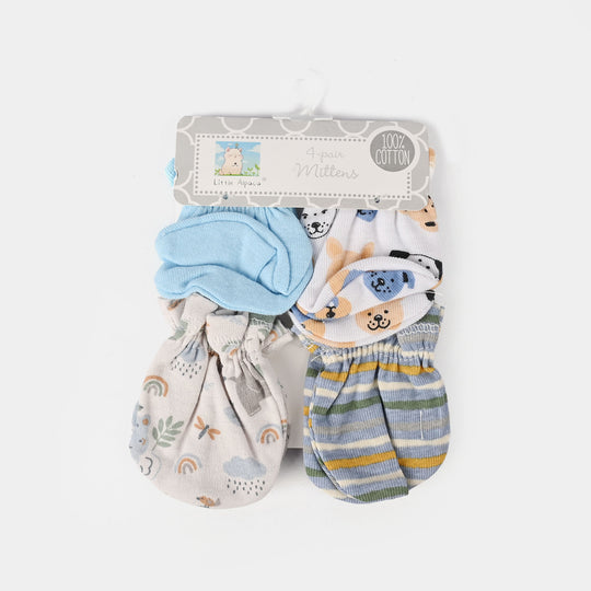 Cotton Mittens Set 4 Pair
