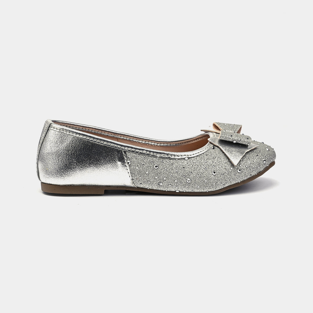Girls Pumps 1339-SILVER