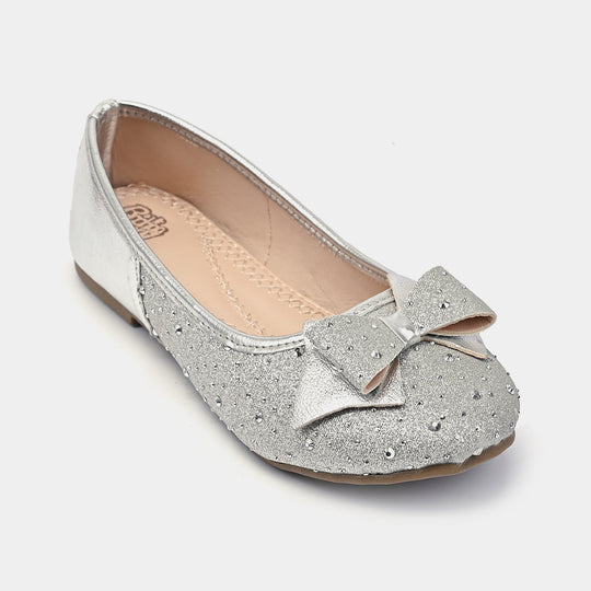 Girls Pumps 1339-SILVER