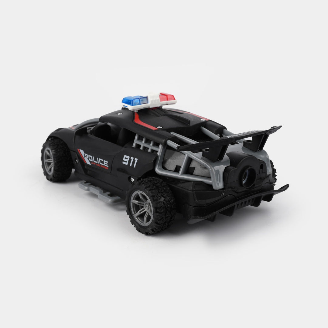 Remote Control Police Car Toy With Lights, Sounds & Spray Function