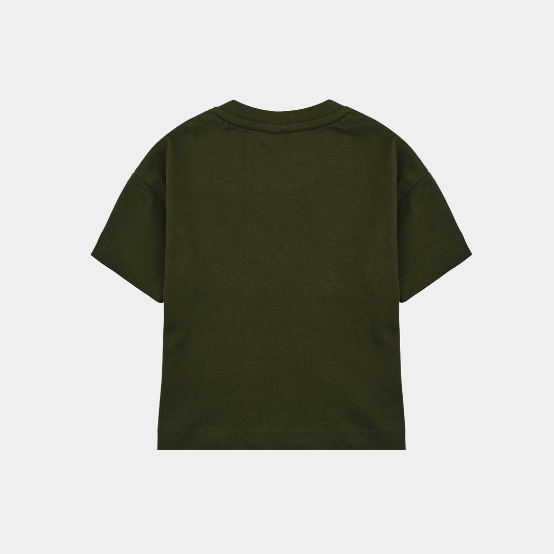 Infant Boys Cotton Jersey T-Shirt H/S Next Stop-Rifle.Green