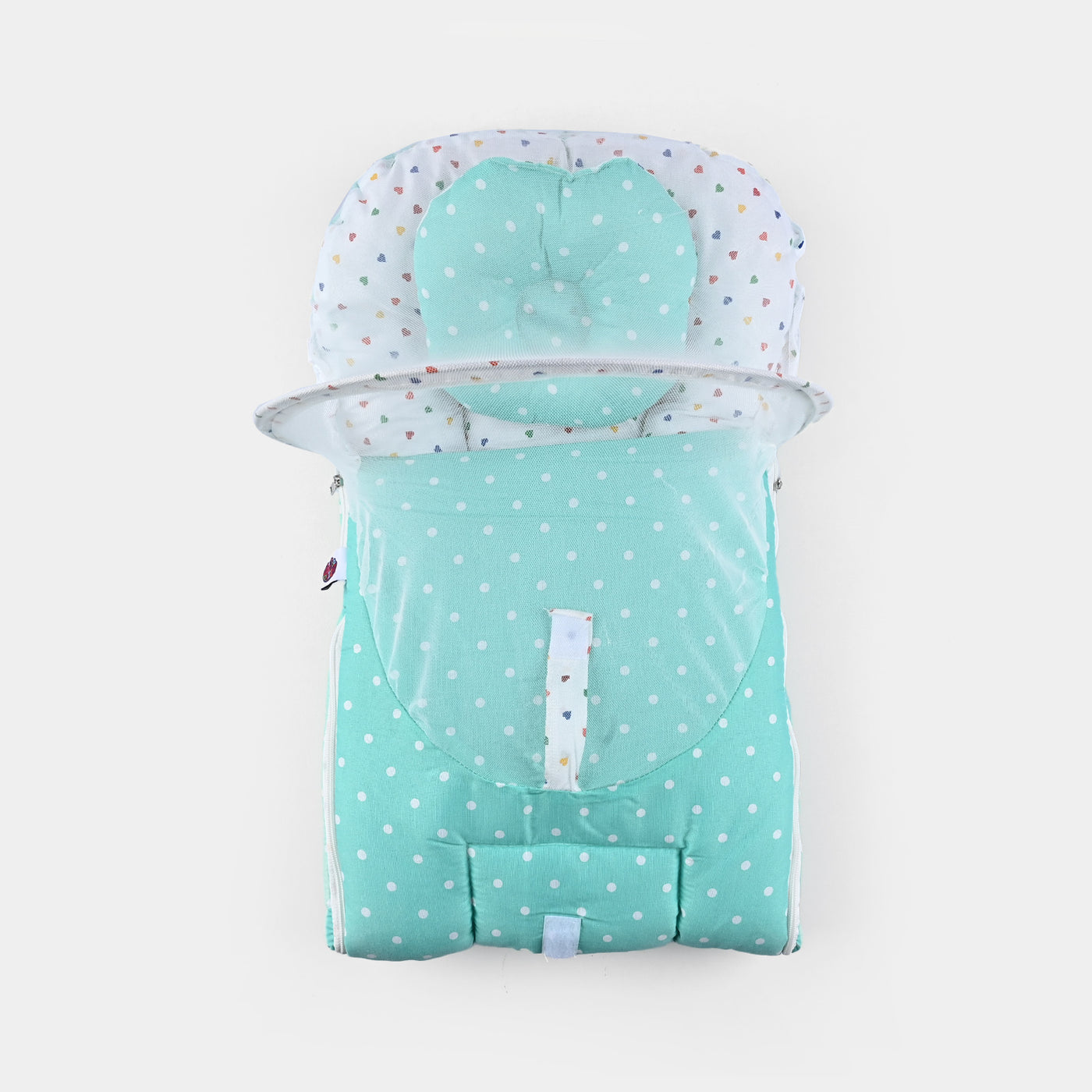 Baby Carry Nest With Net Polka Dot | Green