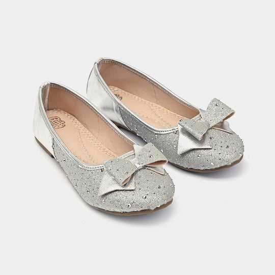 Girls Pumps 1339-SILVER