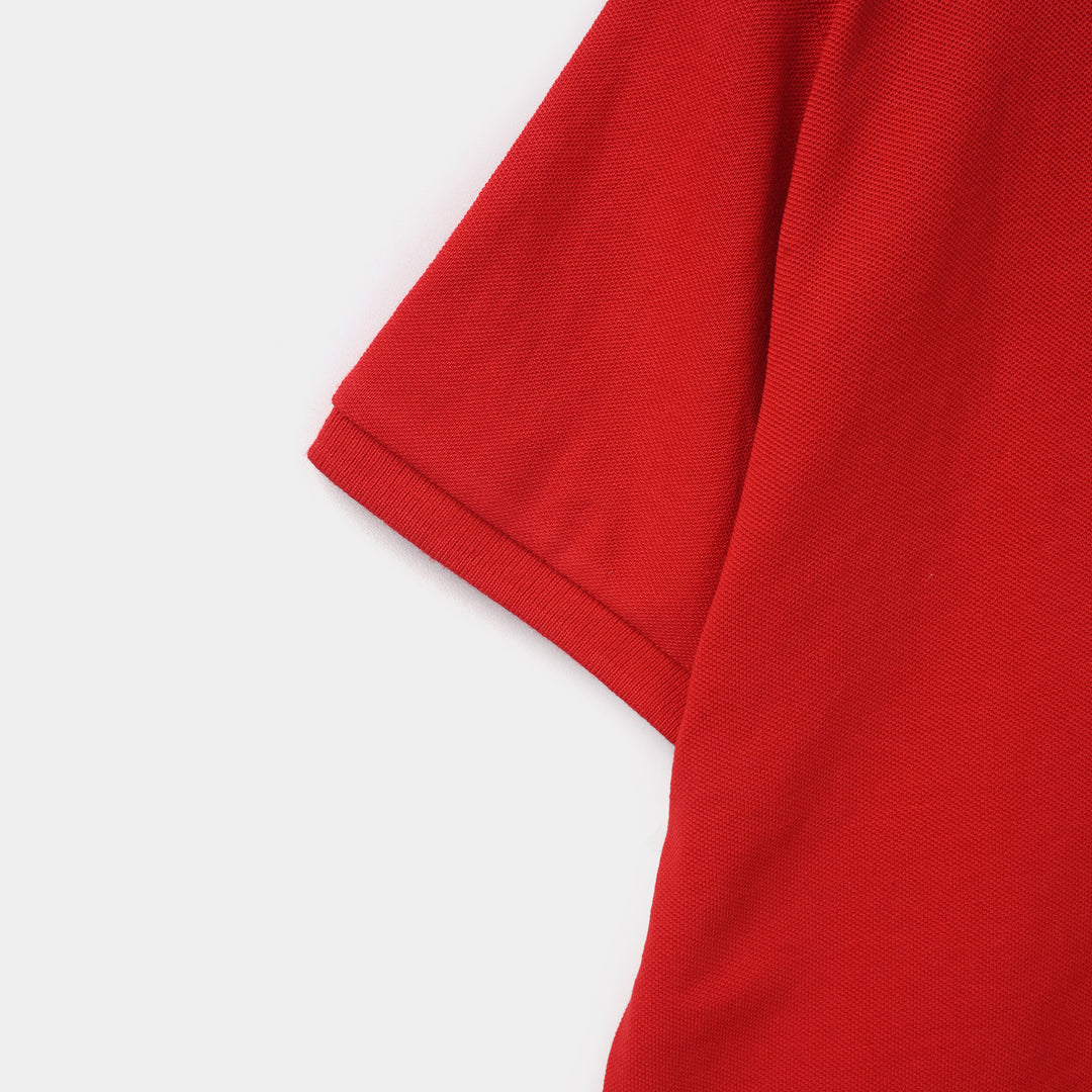 Boys Cotton PK Polo Basic - Red