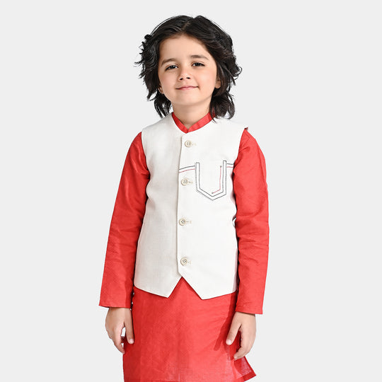 Boys Oxford Waistcoat (Jute Textured)