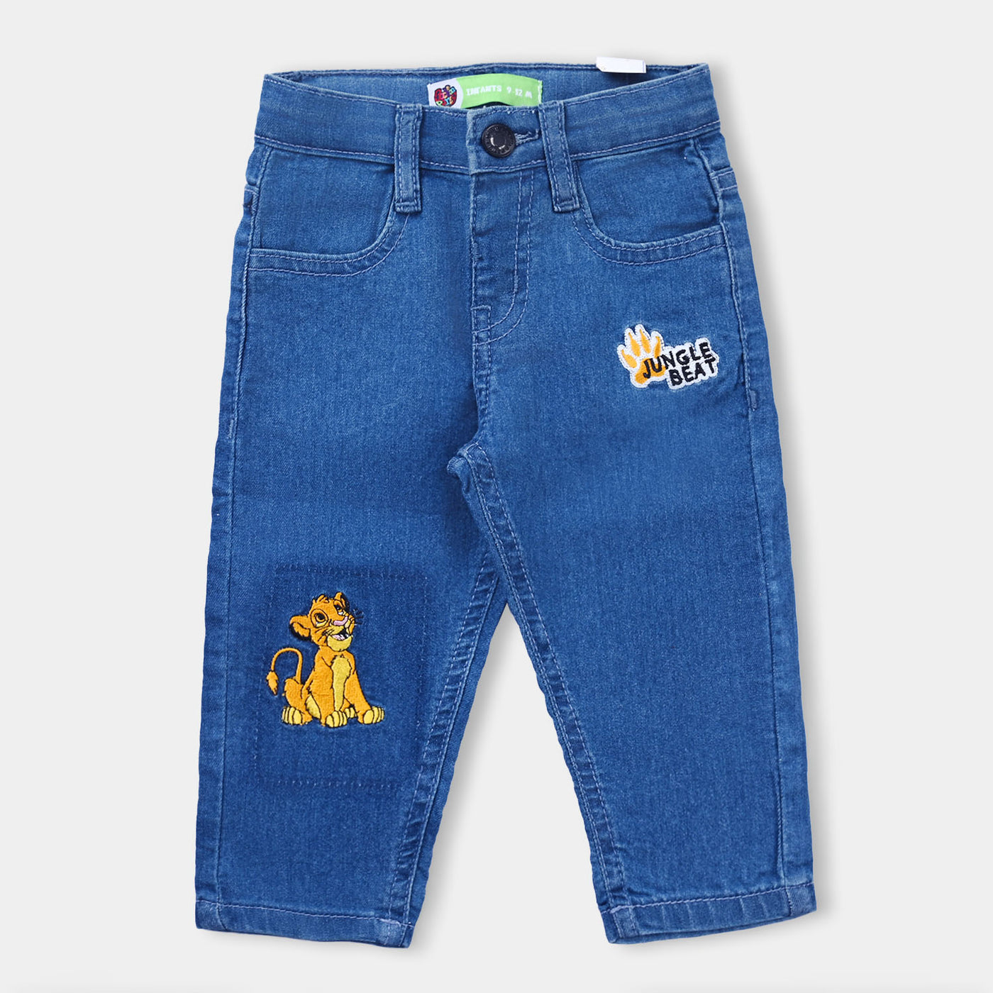 Infant Boys Denim Stretch Pant Jungle Beat-LIGHT BLUE