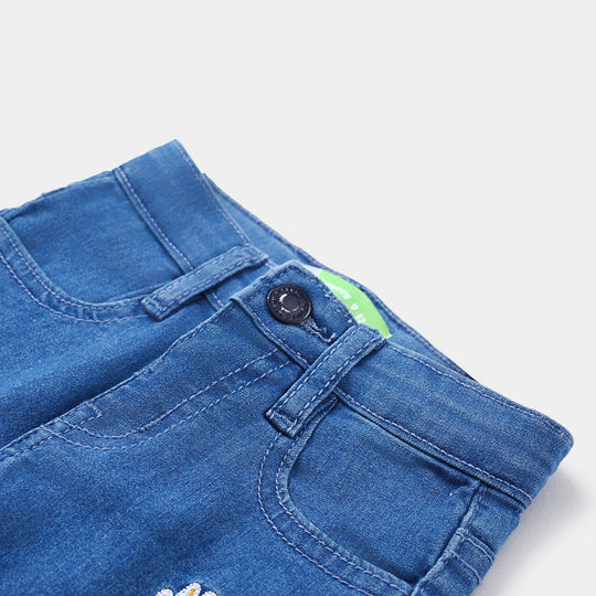 Infant Boys Denim Stretch Pant Jungle Beat-LIGHT BLUE