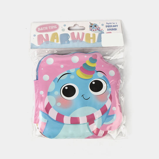 Bath Time Narwhal Book Fun With Squeaky sound