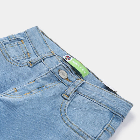 Infant Boys Denim Stretch Pant Smiley-LIGHT BLUE