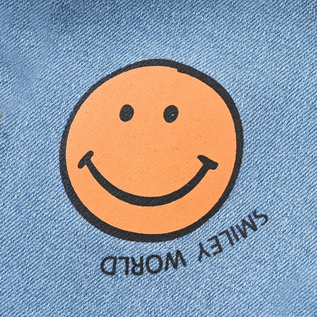 Infant Boys Denim Stretch Pant Smiley-LIGHT BLUE