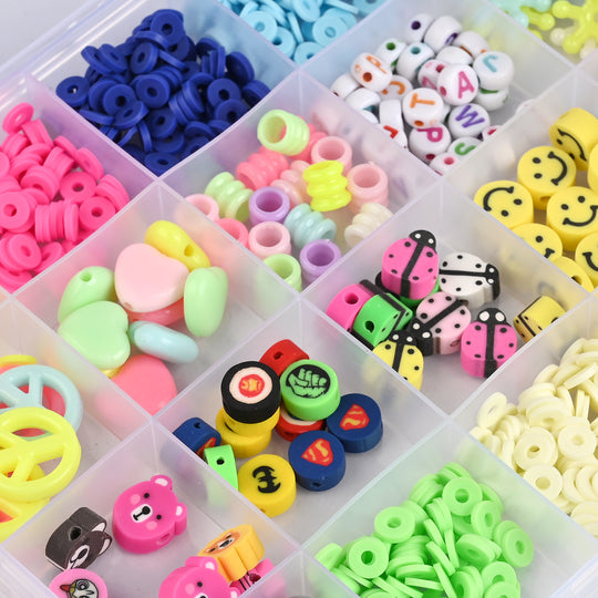 Girls Beads Set For Creative Play With Tweezers
