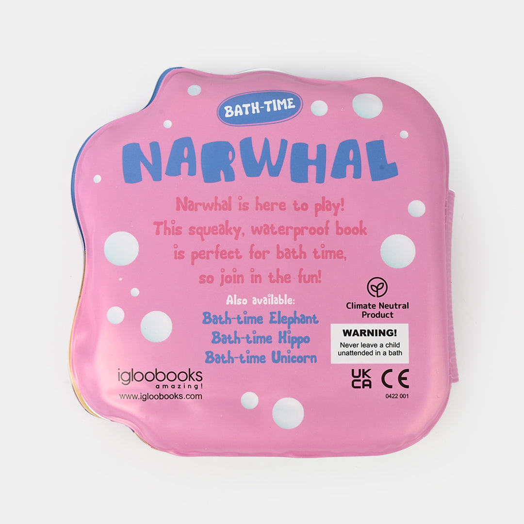 Bath Time Narwhal Book Fun With Squeaky sound